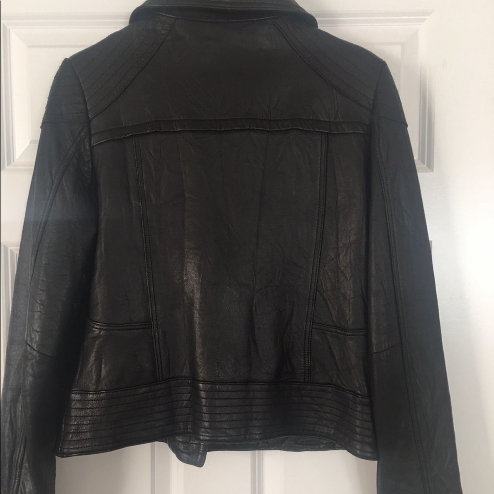 Steve Madden Real Leather Baker Jacket View 3